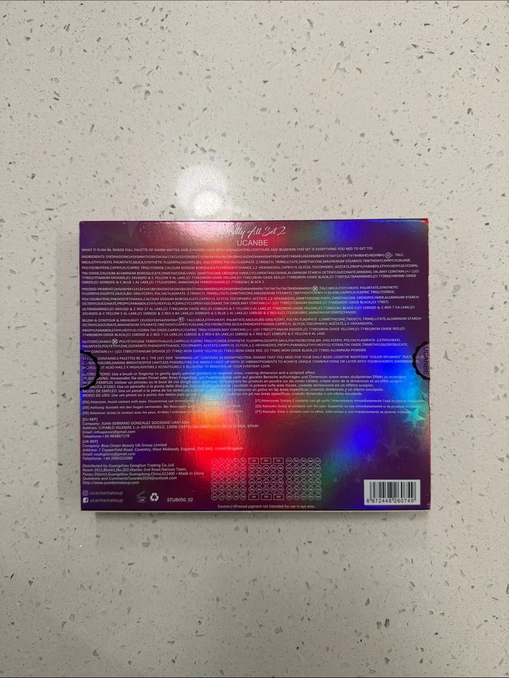 Pretty All Set 2 Eyeshadow Palette - Holographic Pink/Purple